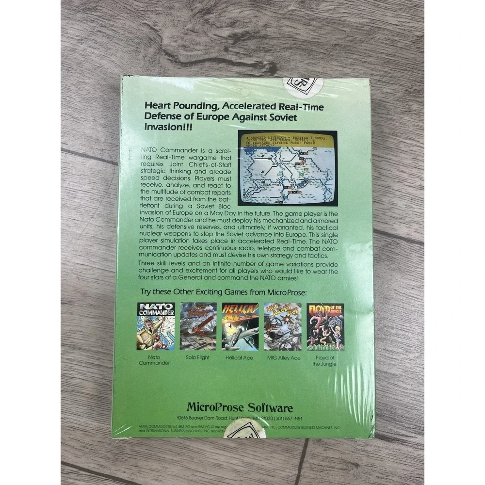 MicroProse Software NATO Commander Commodore 64 **RARE** Sealed